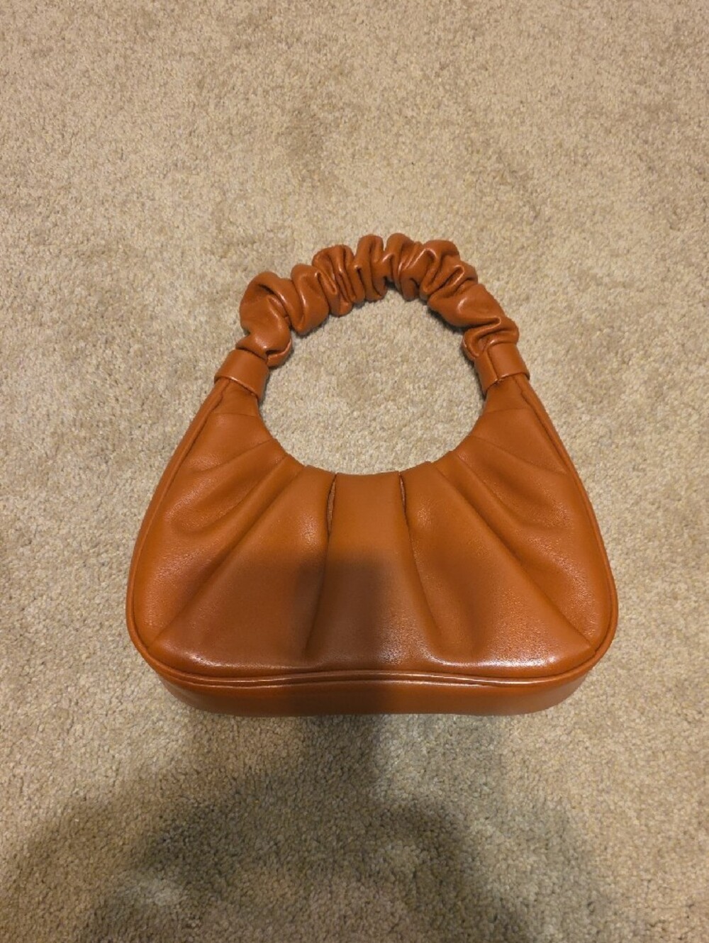 JW PEI Caramel Ruched Handle Shoulder Bag - Picture 3 of 4
